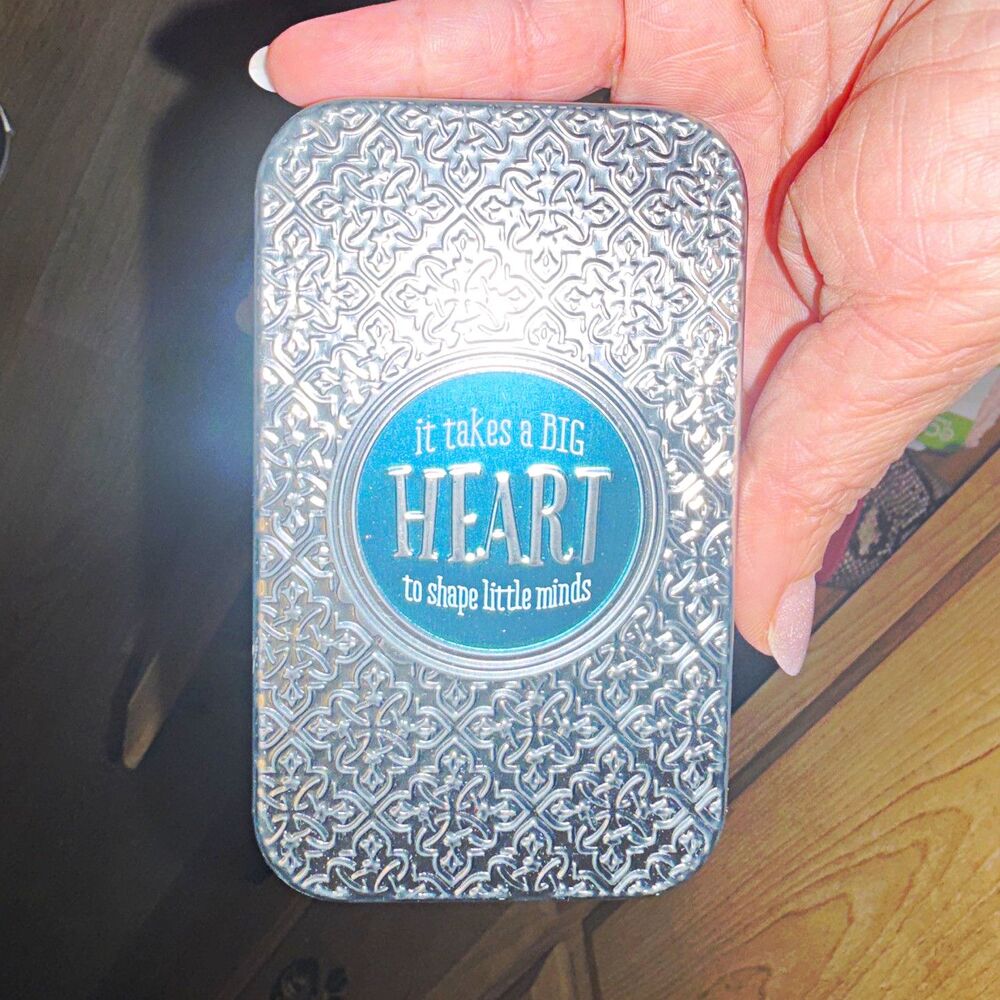BLAKT Metal Embossed Tin Case "It Takes a Big Heart to Shape Little Minds"